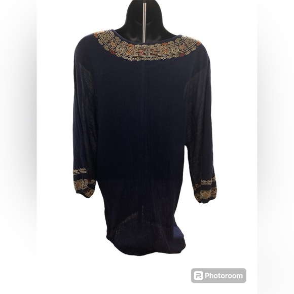 Joie a La Plage Embroidered Bahamas Tunic Cover Up. Size M - Picture 14 of 15